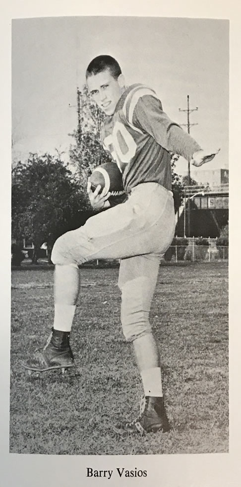 Barry Vasios Football Yearbook Photo